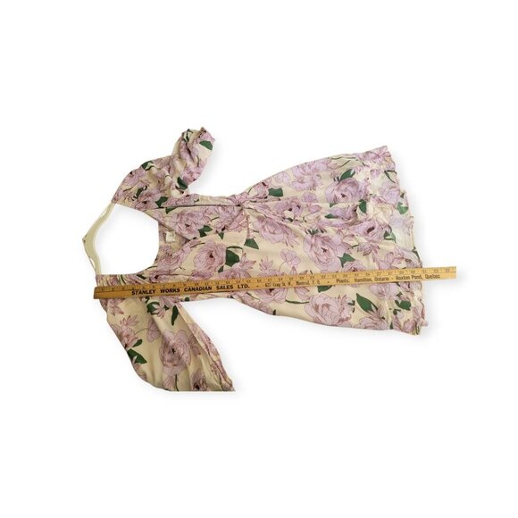 Lost + Wander s/s lilac/green floral faux-wrap dress size S - Picture 8 of 11